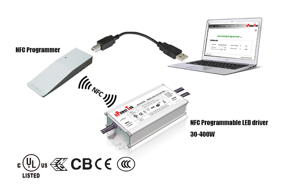 uPowerTek Launches 75 W NFC Programmable LED Driver — LED professional
